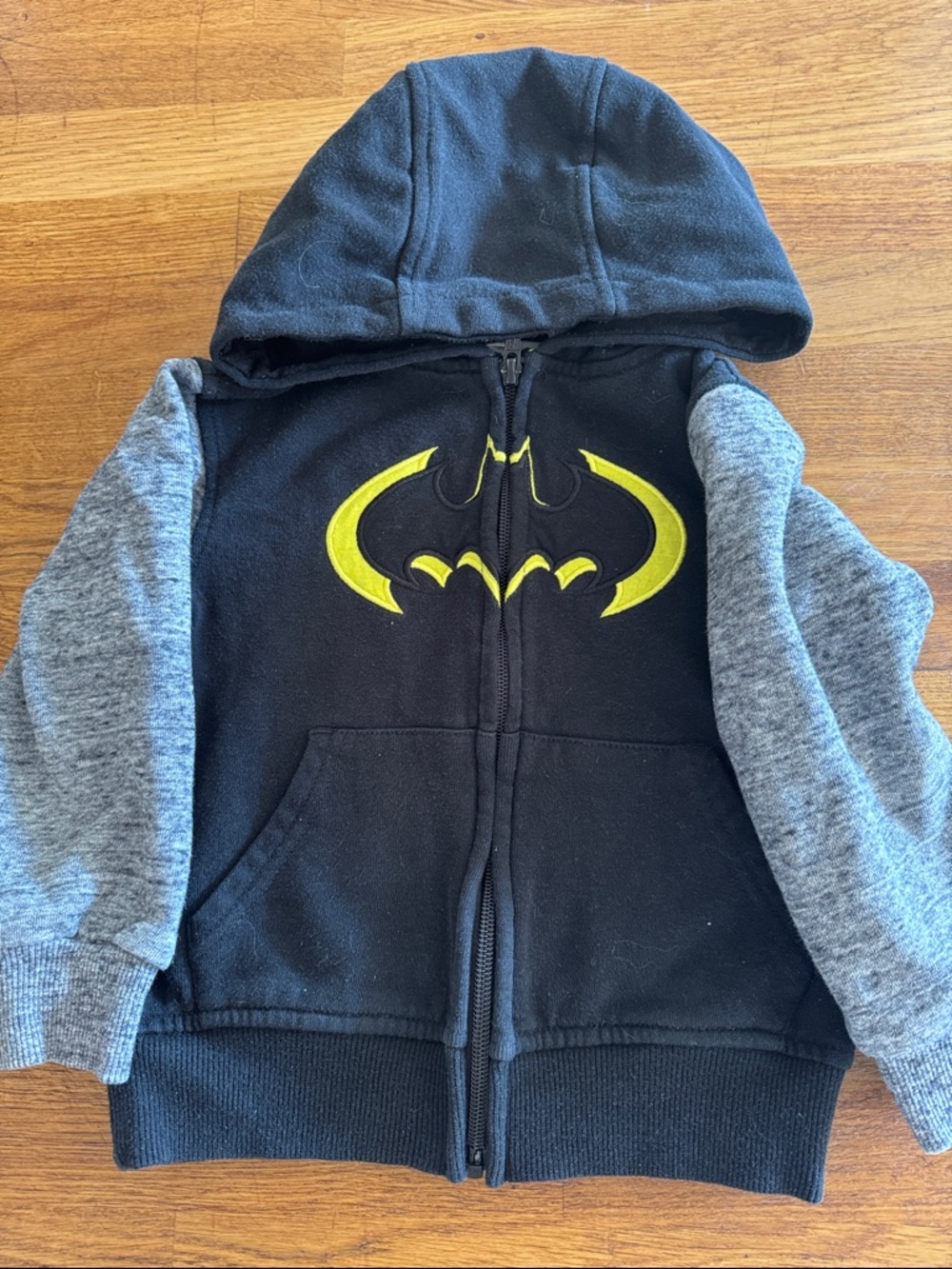 Batman Black & Gray Hoodie with Yellow Logo